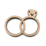 Wedding Ring Wooden Craft Shapes Variety 3mm Thick