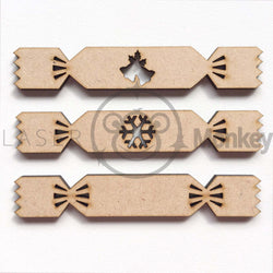 Wooden MDF Christmas Cracker Shapes 3mm Thick Embellishments Decoration Craft Shapes 80mm - 300mm