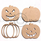Wooden MDF Halloween Pumpkins Decoration 3mm Thick Gift Tag Blank Laser Cut