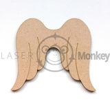 MDF Angel Wings Craft Shapes 3mm Thick Christmas Embellishments Blank Plaques