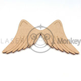 MDF Angel Wings Craft Shapes 3mm Thick Christmas Embellishments Blank Plaques
