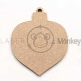 Wooden MDF Christmas Baubles Tree Decoration 3mm Thick Gift Tag Blank Laser Cut