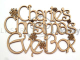 Wooden MDF Personalised Christmas Eve Box Toppers Decoration Embellishment 3mm Thick