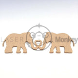 Wooden MDF Elephants Wedding Decoration 3mm Thick Tags Blanks Engagements