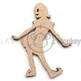 Wooden MDF Elves Santa's Helper Candy Cane Christmas Pixie Decoration 3mm Thick Gift Tag Blank Laser Cut