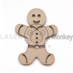 Wooden MDF Christmas Intricate Gingerbread Man Shape 3mm Thick Embellishments Decoration Craft Shapes 80mm - 300mm