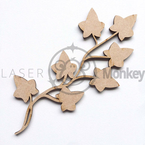 Wooden MDF Ivy Leaf Sprig Shape 3mm Thick Embellishments Decoration Craft Shapes 80mm - 300mm
