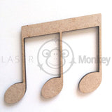 20mm - 100mm Wooden MDF Craft Music Notes Symbols Shapes 3mm Thick Embellishments Treble Clef