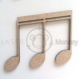 20mm - 100mm Wooden MDF Craft Music Notes Symbols Shapes 3mm Thick Embellishments Treble Clef