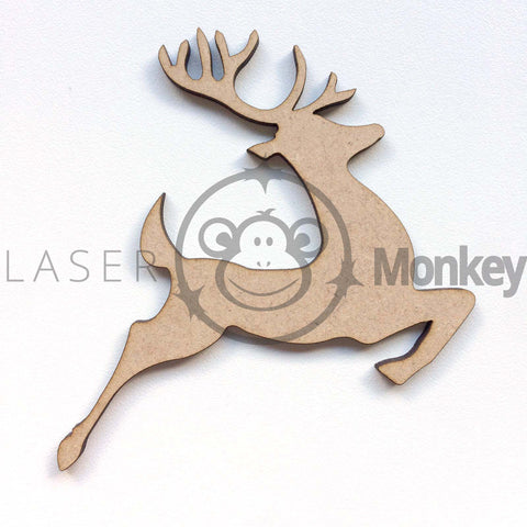 Wooden MDF Christmas Reindeer Shapes 3mm Thick Embellishments Decoration Craft Shapes 40mm - 300mm