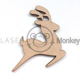Wooden MDF Christmas Reindeer Shapes 3mm Thick Embellishments Decoration Craft Shapes 40mm - 300mm