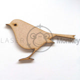 Wooden MDF Christmas Robins Bird Decoration 3mm Thick Gift Tag Blank Laser Cut