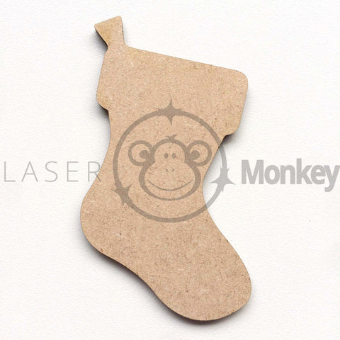 Wooden MDF Christmas Stocking and Present Shapes 3mm Thick Embellishments Decoration Craft Shapes 20mm - 125mm