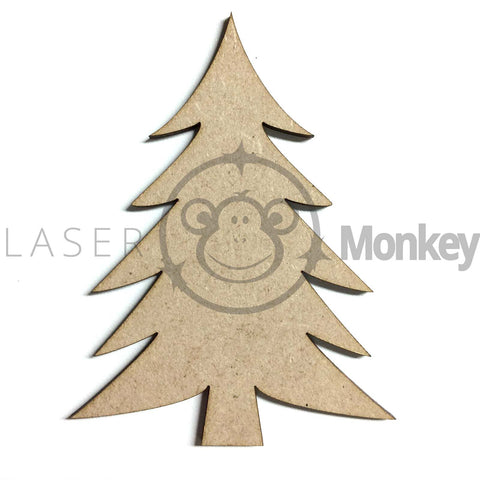 Wooden MDF Christmas Tree Shapes 3mm Thick Embellishments Decoration Craft Shapes 20mm - 125mm