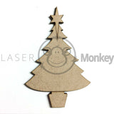 Wooden MDF Christmas Tree Shapes 3mm Thick Embellishments Decoration Craft Shapes 20mm - 125mm