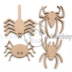 Wooden MDF Spiders Halloween Insects Spider Decoration 3mm Thick Tags Blank