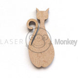 Wooden MDF Animal Craft Shapes Cats Halloween Cat Variety 3mm Thick