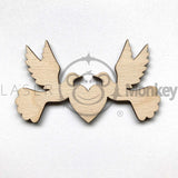 Birch Ply Wooden Love Doves Wedding Decoration 3mm Thick Heart Rings Engagements