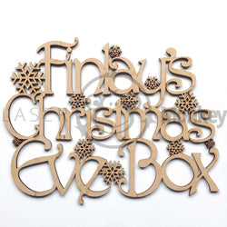 Wooden MDF Personalised Christmas Eve Box Toppers Decoration Embellishment 3mm Thick