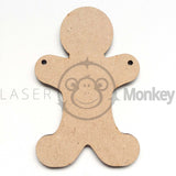 Wooden MDF Christmas Gingerbread Men Shapes 3mm Thick Embellishments Decoration Craft Shapes 20mm - 125mm