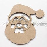 Wooden MDF Santa Sleigh Christmas Tree Decoration 3mm Thick Gift Tag Blank Laser Cut