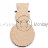 Wooden MDF Snowmen Christmas Decoration 3mm Thick Gift Tag Blank Laser Cut