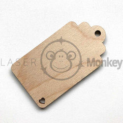 Wooden Birch Ply Curved Luggage Gift Tag Shapes Tags Plaques Embellishments Decoration