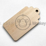 Wooden Birch Ply Curved Luggage Gift Tag Shapes Tags Plaques Embellishments Decoration