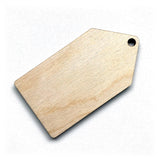 Wooden Birch Ply Pointy Luggage Gift Tag Shapes Tags Plaques Embellishments Decoration