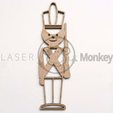 Wooden MDF Toy Soldier Christmas Decoration 3mm Thick Tags Blanks Embellishments