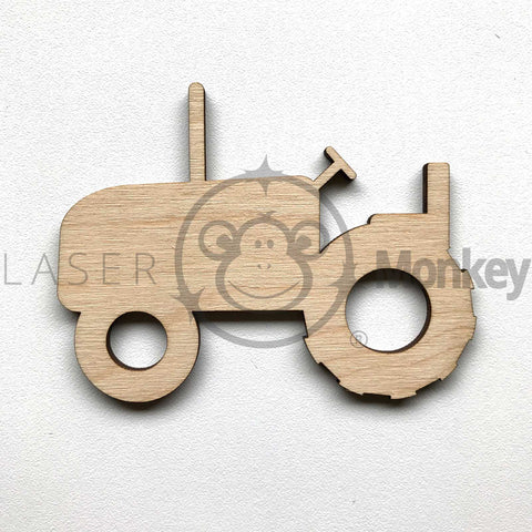Birch Ply Wooden MDF Tractor Bubble Car Craft Shape Sign Blank 3mm Thick
